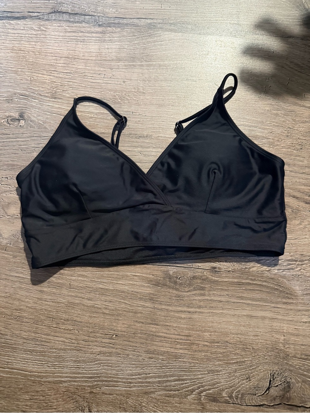SHEIN Black Triangle Bikini Top